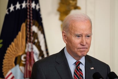 El presidente Joe Biden, este lunes en una conferencia de prensa en la Casa Blanca.

