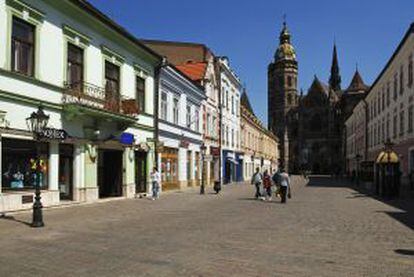 Centro histórico de Kosice, la ciudad eslovaca que comparte con Marsella la capitalidad cultural europea 2013.