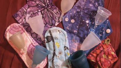 Copas menstruales y compresas de tela de The Grace Cup.