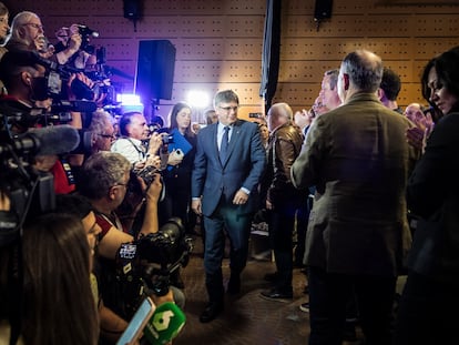 Carles Puigdemont anuncia su candidatura.