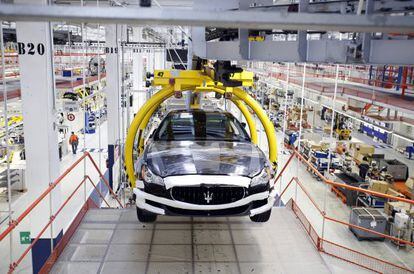 L&iacute;nea de producci&oacute;n de Maserati en Tur&iacute;n.