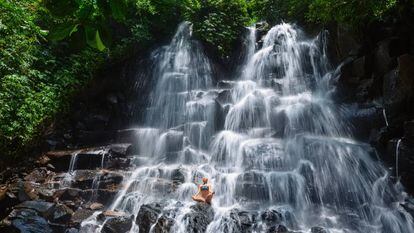 Una cascada en Ubud, Bali.