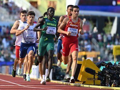 El murciano Mariano Garcia lidera su eliminatorio en un momento de la prueba, en la que fue tercero, este miércoles.