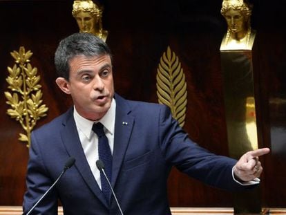 Manuel Valls en la Asamblea Nacional en Par&iacute;s, el 18 de junio. 