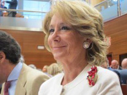 La presidenta de la Comunidad de Madrid, Esperanza Aguirre.