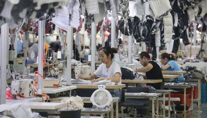 Una fábrica china de ropa en el oriente de la provincia de Jiangsu.
