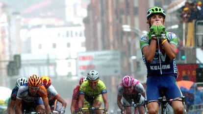 Alejandro Valverde, con el maillot de Kelme, en 2019.