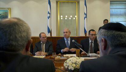 Reunión del Consejo de Ministros israelí este domingo.