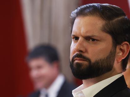 El presidente de Chile, Gabriel Boric, en una ceremonia en el Palacio de La Moneda, en Santiago (Chile).