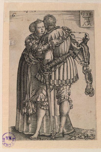 En la época en que el alemán Heinrich Aldegrever (1502-1558?) realizó su serie de grabados <i>Danzas de bodas,</i> (entre 1538 y 1558?) estaba empezando a formarse un estilo internacional de danza cortesana basado en las tradiciones francesas, italianas y españolas. El baile era una de las pocas manifestaciones sociales en las que se permitía un acercamiento físico entre los sexos.