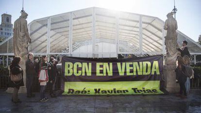 Protesta contra la pista de gel a Barcelona l&#039;any passat.