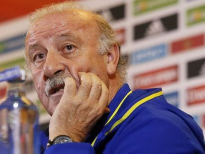 Del Bosque durante la rueda de prensa. FOTO: AFP / VÍDEO: ATLAS