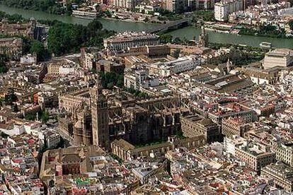 Vista aérea de Sevilla.