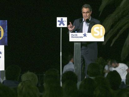 L'expresident de la Generalitat Artur Mas durant un acte polític celebrat a Tarragona.
