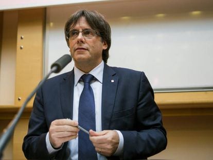 El presidente de la Generalitat, Carles Puigdemont, en París.