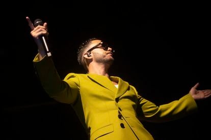 C. Tangana, durante su actuación el viernes en el festival Sónar.