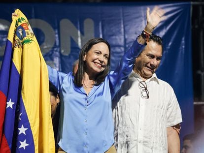 La vencedora de las primarias de la oposición venezolana, María Corina Machado, el 23 de octubre pasado en Caracas.