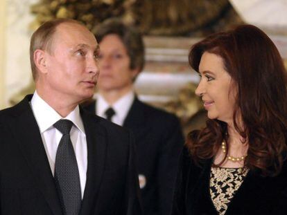 Putin y Fern&aacute;ndez, en Buenos Aires.