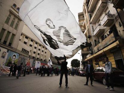 Protesta antigubernamental en el centro de El Cairo.