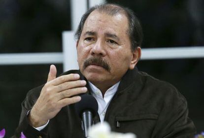 El presidente nicarag&uuml;ense Daniel Ortega este martes.