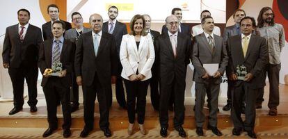 Báñez y Brufau, junto a los galardonados