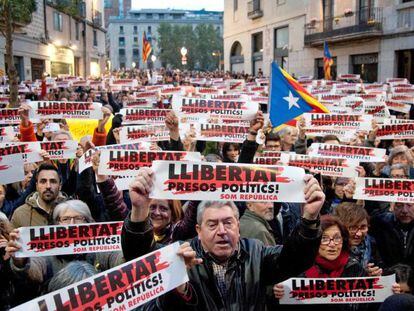 Manifestaci&oacute;n independentista en Barcelona.
