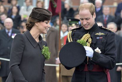 El príncipe Guillermo y la duquesa de Cambridge, en la celebración del Día de San Patricio.