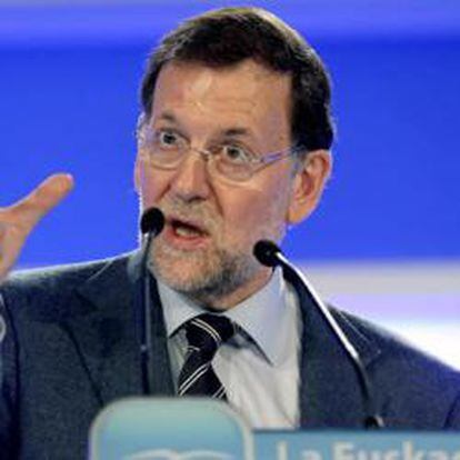 El presidente del Gobierno, Mariano Rajoy, en el XIII Congreso del PP regional en el País Vasco