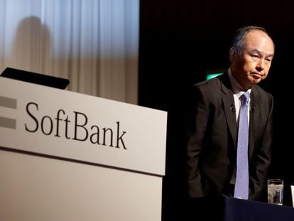 El consejero delegado de SoftBank Group, Masayoshi Son, en una rueda de prensa en Tokio en 2018.