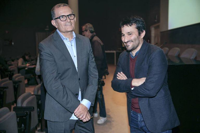 El director del IVAM, José Manuel G. Cortés, y el consejero de Cultura, Vicent Marzà.