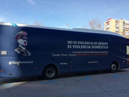 Autobús fletado por Hazte Oír para su campaña contra las leyes de violencia de género.