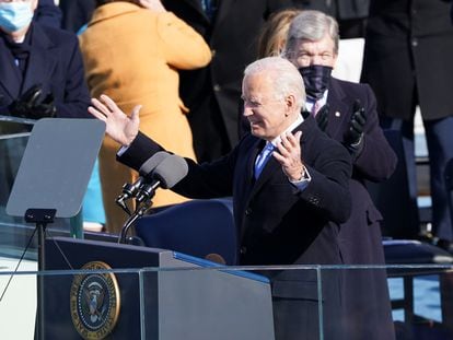 Joe Biden, durante su investidura como Presidente de EE UU.