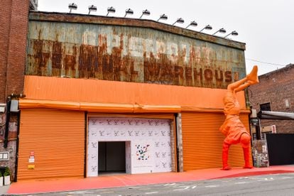 El Greenpoint Terminal Warehouse de Brooklyn, Nueva York (EE UU), donde tiene lugar la exposición de las zapatillas de Virgil Abloh para Louis Vuitton y Nike.