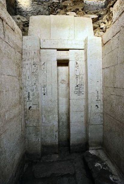 Entrada de la tumba de un médico real en Egipto