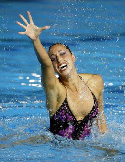 Gemma Mengual en una de sus participaciones con el equipo español de sincronizada.