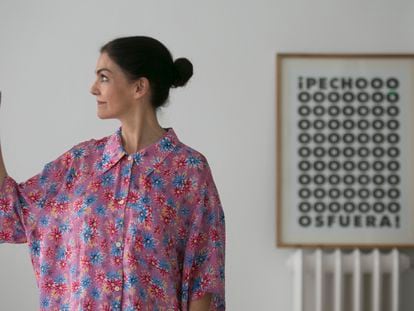 María Rufilanchas, la creadora de teta y teta, fotografiada en su estudio en Madrid, el 19 de agosto de 2023.
