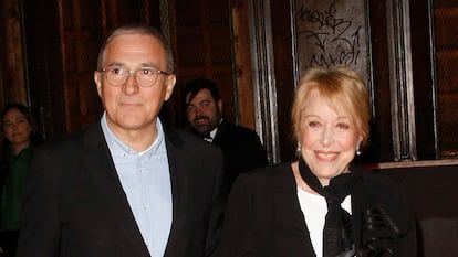 Xavier y Rosa Maria Sardà en 2016, en la entrega de los premios Feroz en Madrid.