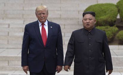 Donald Trump y Kim Jong-un, el pasado junio en la Zona Desmilitarizada.
