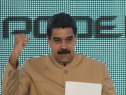 Nicol&aacute;s Maduro, el lunes, en Caracas (Venezuela).