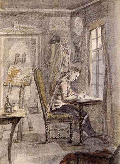 'Goethe en su estudio de Francfort', circa 1773-1775.