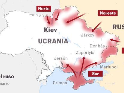 Mapa guerra Ucrania Rusia