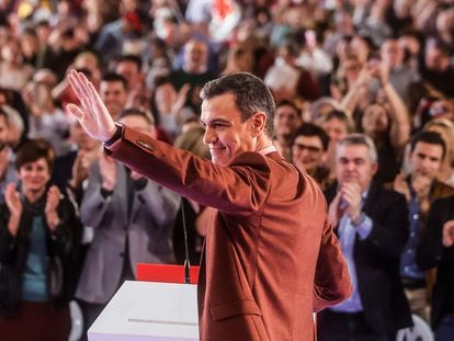 El presidente del Gobierno y secretario general del PSOE, Pedro Sánchez, durante un acto en valencia esta semana.