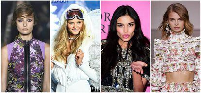 De izquierda a derecha: las modelos Julia Belyakova, Kate Grigorieva, Irina Sharipova y Dasha Khlystun.