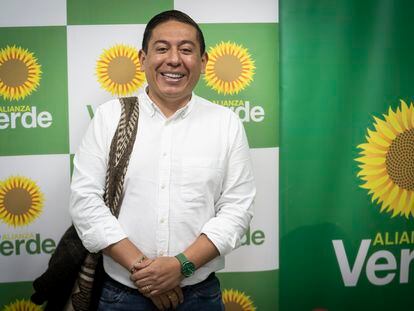 Carlos Amaya, durante una rueda de prensa en Bogotá, el 13 de Junio del 2023.