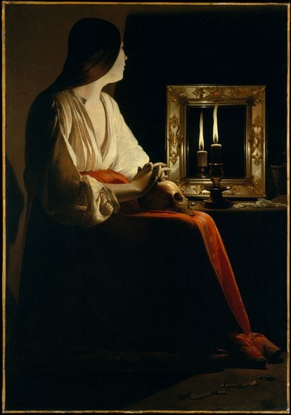 Magdalena penitente con dos velas (c.1625-1650), otra variante del cuadro de Georges de La Tour, en el Metropolitan de Nueva York.