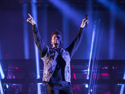 The Weeknd durante su concierto en el Festival Internacional de Benicassim (FIB).