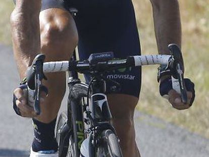 Valverde en un momento de la etapa.