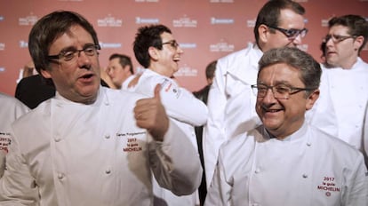 Puigdemont i Millo, a la gala de les estrelles Michelin.