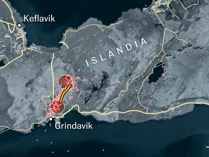 Los datos de cientos de seísmos que explican la erupción en el suroeste de Islandia