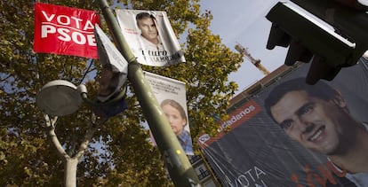 Carteles electorales de la última campaña.